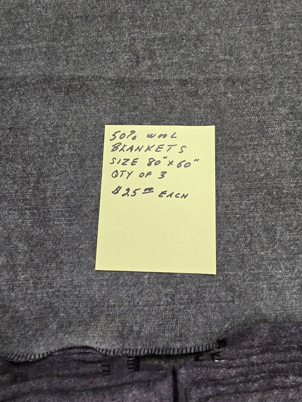Gray Wool Blanket - Neutral Gray